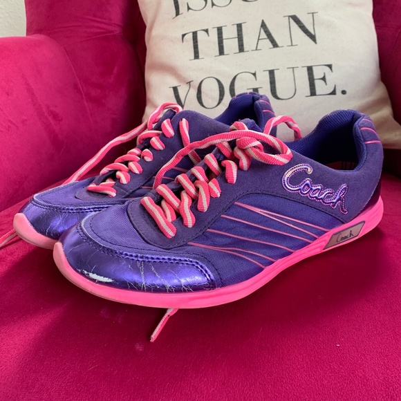 Coach Shoes - coach purple and pink runners